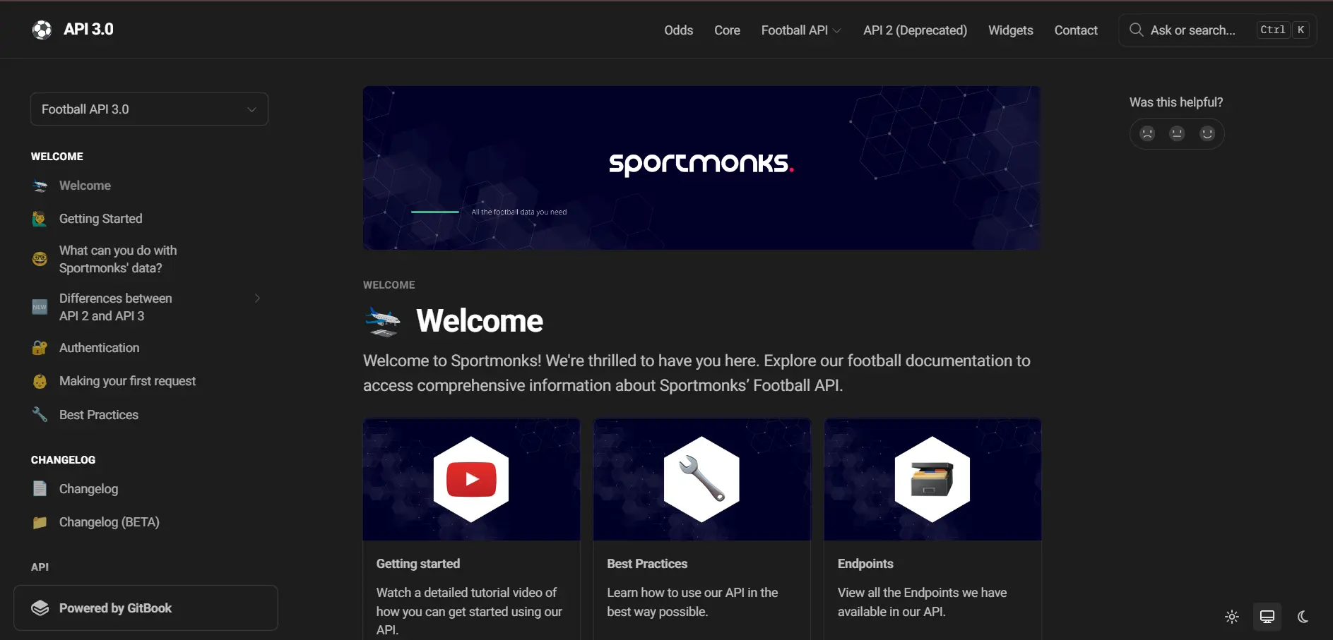 Sportmonks docs intro